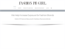 Tablet Screenshot of fashionprgirl.com